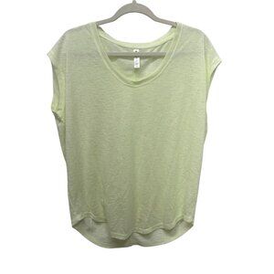 Athleta Womens Light Green Short Sleeve Top modal blend M